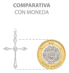 Dije Cruz Italiana Plata Ley 925 con Zirconias Brillantes - Imagen 8