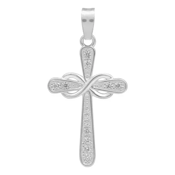Dije Cruz Lazo Plata 925 con Zirconia para Hombre - Imagen 1