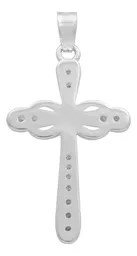 Dije Cruz Lazo Plata 925 con Zirconia para Hombre - Imagen 2
