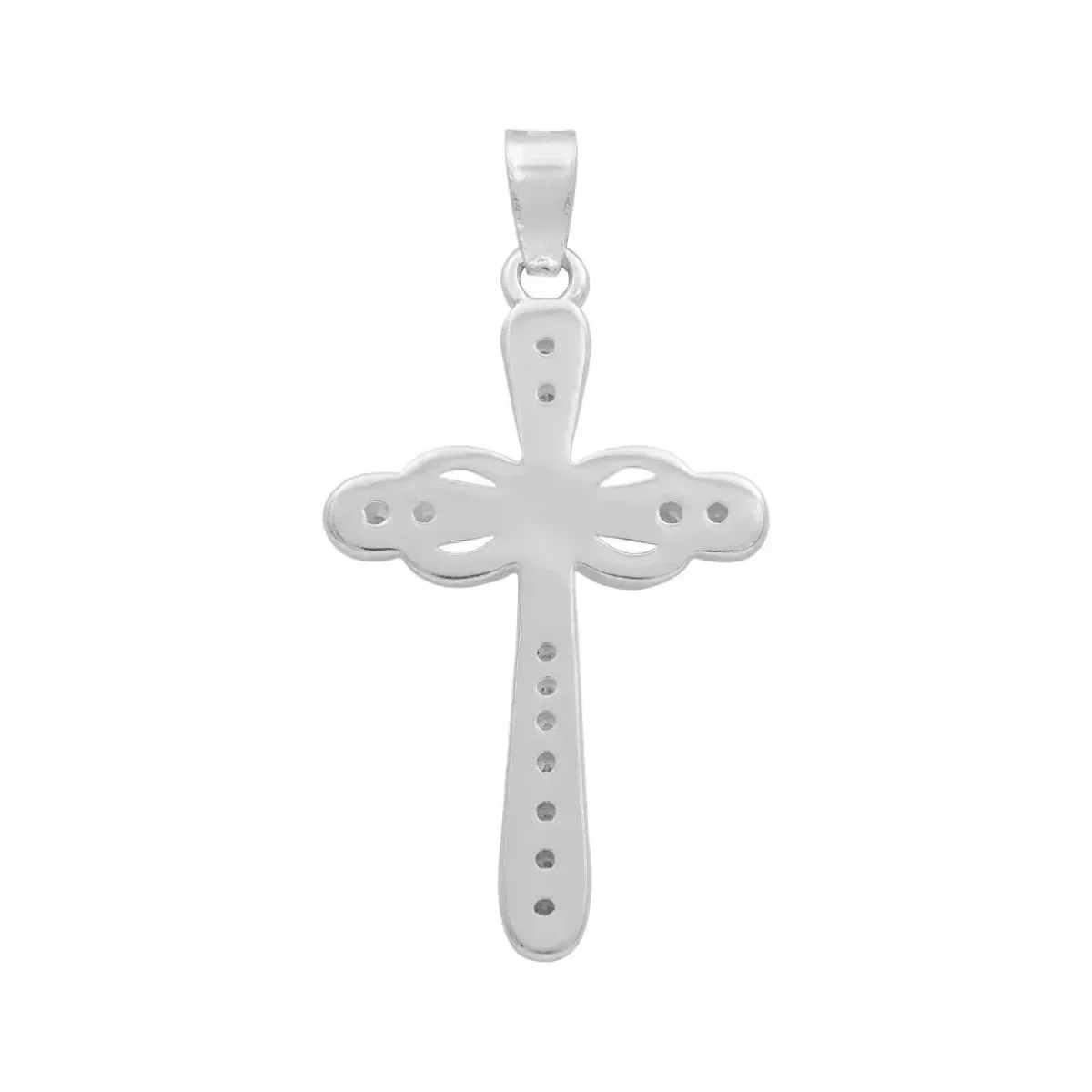Dije Cruz Lazo Plata 925 con Zirconia para Hombre - Imagen 2