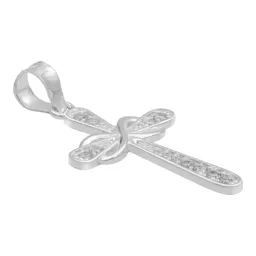 Dije Cruz Lazo Plata 925 con Zirconia para Hombre - Imagen 3