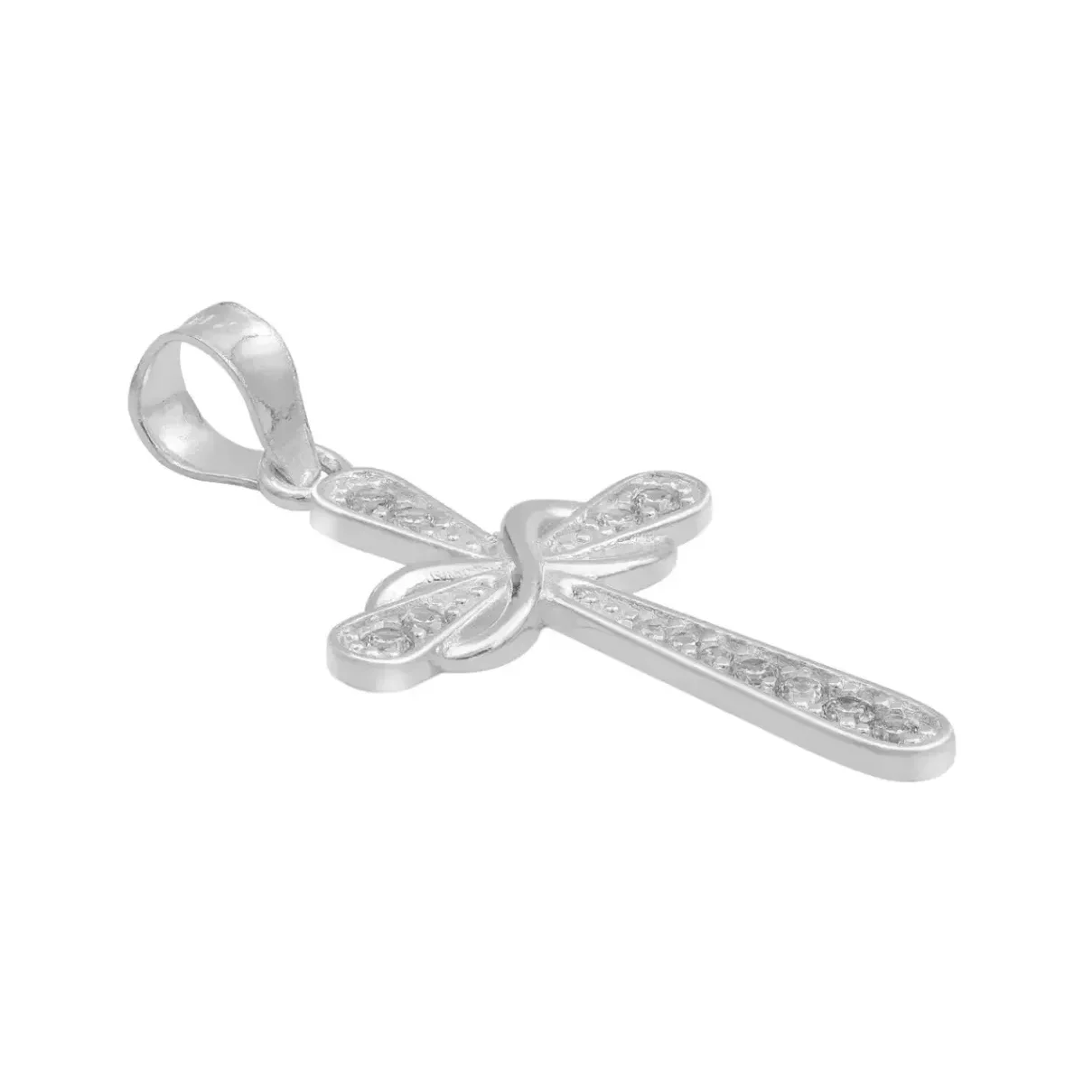 Dije Cruz Lazo Plata 925 con Zirconia para Hombre - Imagen 3