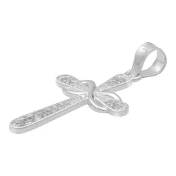 Dije Cruz Lazo Plata 925 con Zirconia para Hombre - Imagen 4