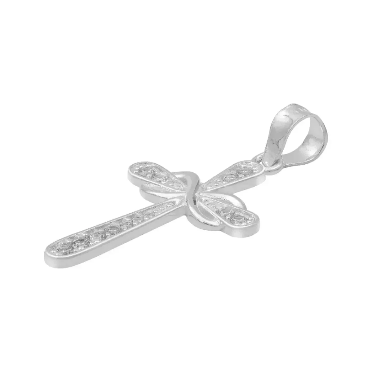 Dije Cruz Lazo Plata 925 con Zirconia para Hombre - Imagen 4