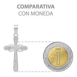 Dije Cruz Lazo Plata 925 con Zirconia para Hombre - Imagen 8