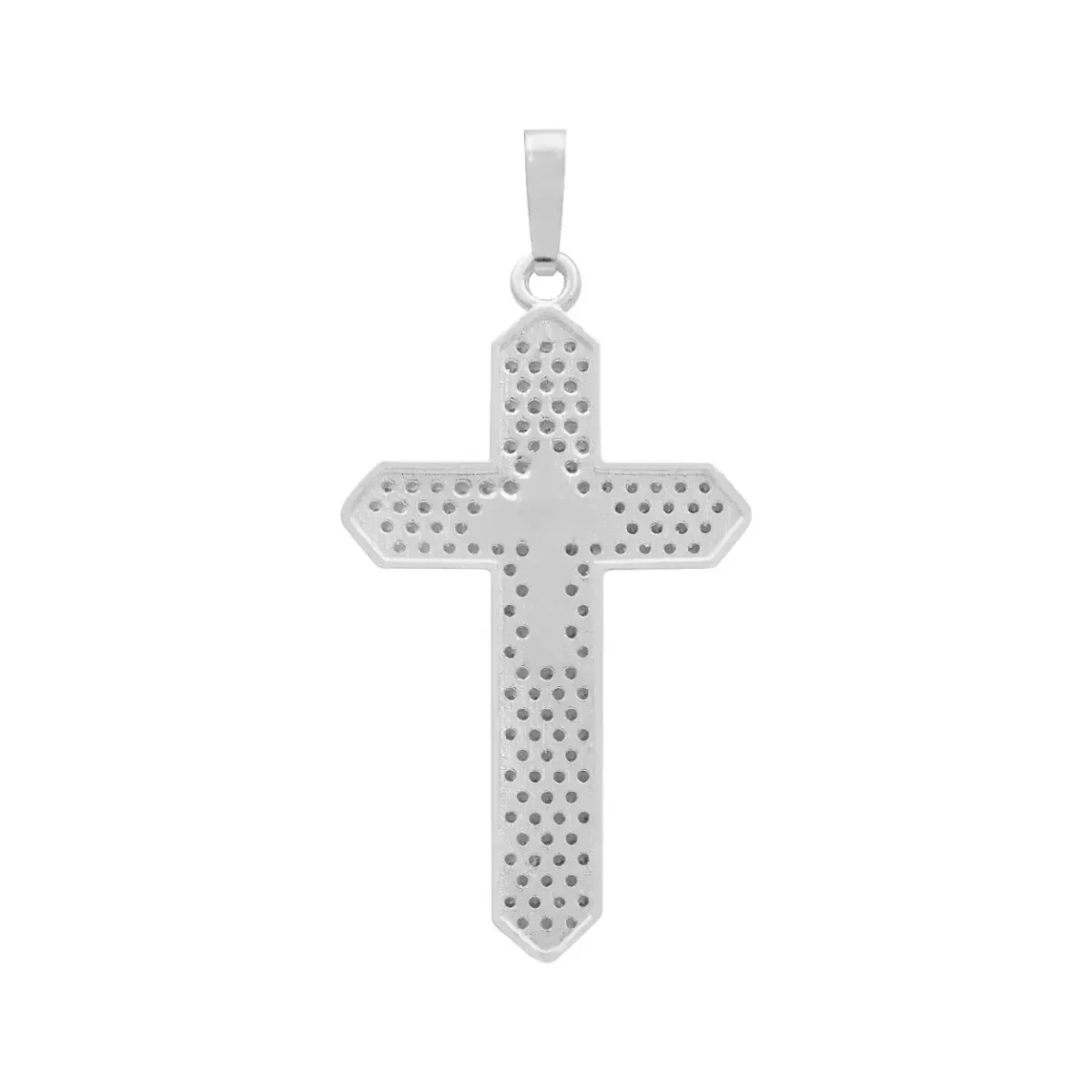Dije Cruz Plata .925 con Zirconia para Hombre - Imagen 2