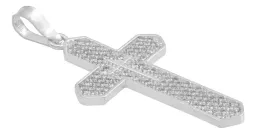 Dije Cruz Plata .925 con Zirconia para Hombre - Imagen 3