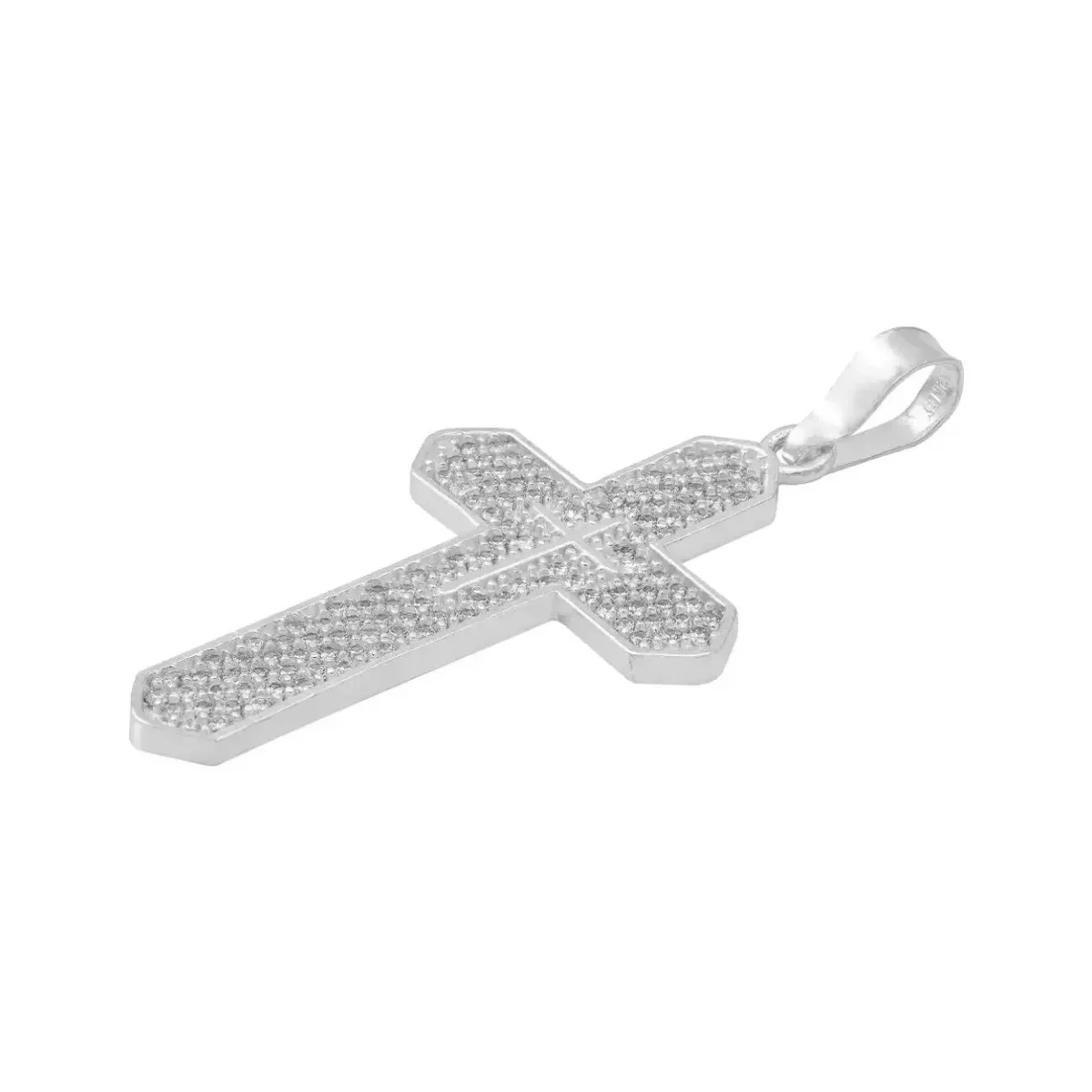 Dije Cruz Plata .925 con Zirconia para Hombre - Imagen 4