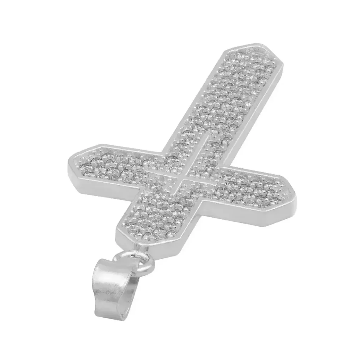 Dije Cruz Plata .925 con Zirconia para Hombre - Imagen 5