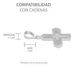 Dije Cruz Plata .925 con Zirconia para Hombre - Imagen 6