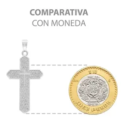 Dije Cruz Plata .925 con Zirconia para Hombre - Imagen 8