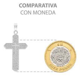 Dije Cruz Plata .925 con Zirconia para Hombre - Imagen 8