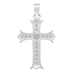 Dije Cruz Plata 925 con Zirconia Transparente para Mujer - Imagen 2