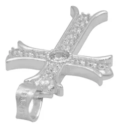 Dije Cruz Plata 925 con Zirconia Transparente para Mujer - Imagen 5