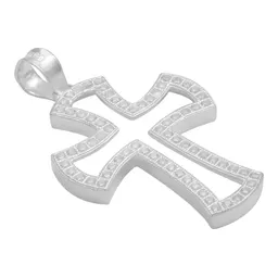 Dije Cruz Plata .925 Contorno con Zirconia para Hombre - Imagen 3