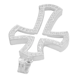 Dije Cruz Plata .925 Contorno con Zirconia para Hombre - Imagen 5