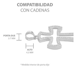 Dije Cruz Plata .925 Contorno con Zirconia para Hombre - Imagen 6