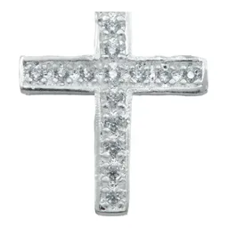 Dije Cruz Plata 925 para Hombre con Zirconia Blanca - Imagen 3