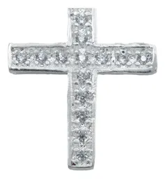 Dije Cruz Plata 925 para Hombre con Zirconia Blanca - Imagen 3