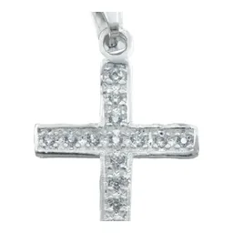 Dije Cruz Plata 925 para Hombre con Zirconia Blanca - Imagen 4