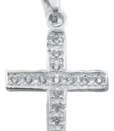 Dije Cruz Plata 925 para Hombre con Zirconia Blanca - Imagen 4