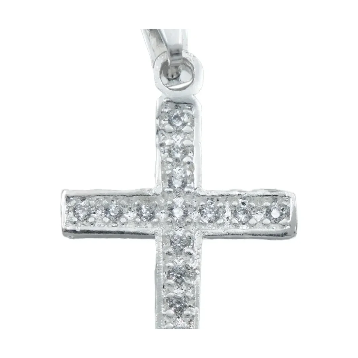 Dije Cruz Plata 925 para Hombre con Zirconia Blanca - Imagen 4