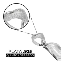 Dije Cruz Plata 925 Tubular Diamantada Diseño Zigzag - Imagen 3