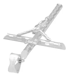 Dije Cruz Plata 925 Tubular Diamantada Unisex - Imagen 5