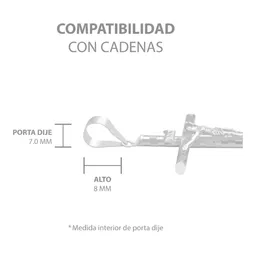 Dije Cruz Plata 925 Tubular Diamantada Unisex - Imagen 6
