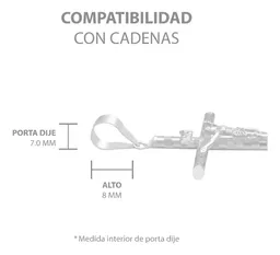 Dije Cruz Plata 925 Tubular Diamantada Unisex - Imagen 6