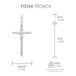 Dije Cruz Plata 925 Tubular Diamantada Unisex - Imagen 7