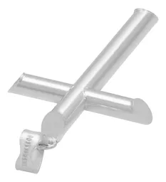 Dije Cruz Plata 925 Tubular Liso para Hombre - Imagen 5