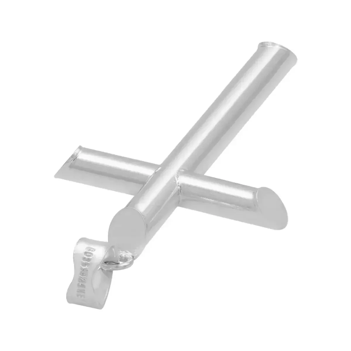 Dije Cruz Plata 925 Tubular Liso para Hombre - Imagen 5