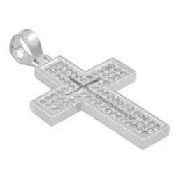 Dije Cruz Plata 925 Zirconia Brillante para Hombre - Imagen 3