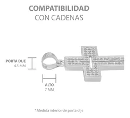 Dije Cruz Plata 925 Zirconia Brillante para Hombre - Imagen 6