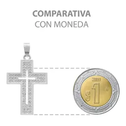 Dije Cruz Plata 925 Zirconia Brillante para Hombre - Imagen 8
