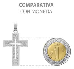 Dije Cruz Plata 925 Zirconia Brillante para Hombre - Imagen 8