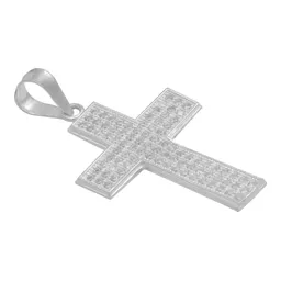 Dije Cruz Plata 925 Zirconias Blancas para Hombre - Imagen 3