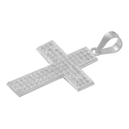 Dije Cruz Plata 925 Zirconias Blancas para Hombre - Imagen 4