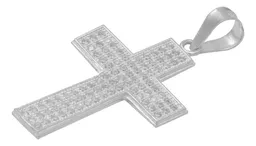 Dije Cruz Plata 925 Zirconias Blancas para Hombre - Imagen 4