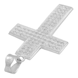 Dije Cruz Plata 925 Zirconias Blancas para Hombre - Imagen 5