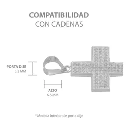 Dije Cruz Plata 925 Zirconias Blancas para Hombre - Imagen 6