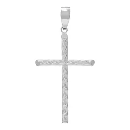 Dije Cruz Plata Esterlina 925 Diamantada Grande para Hombre y Mujer - Imagen 1