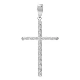 Dije Cruz Plata Esterlina 925 Diamantada Grande para Hombre y Mujer - Imagen 1