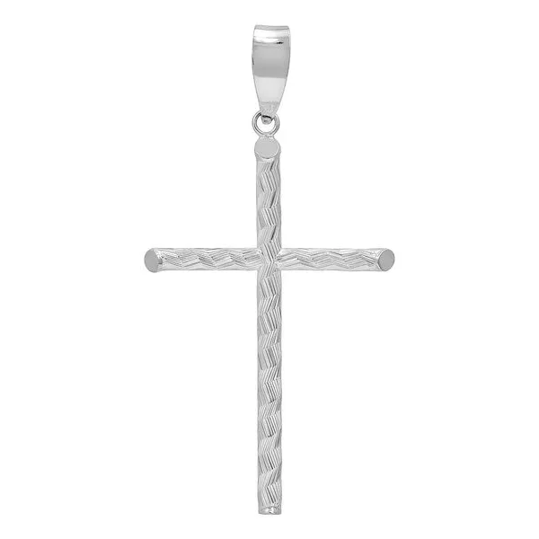 Dije Cruz Plata Esterlina 925 Diamantada Grande para Hombre y Mujer - Imagen 1