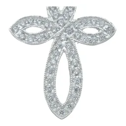 Dije Cruz Redonda Plata 925 con Zirconia Blanca para Hombre - Imagen 3