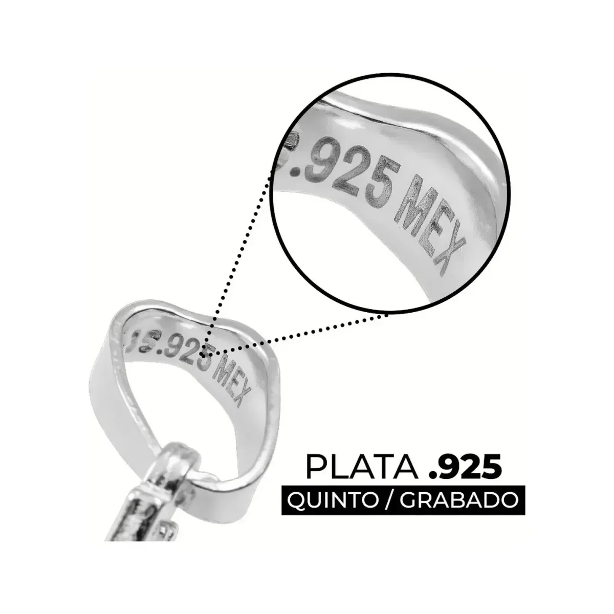 Dije Cruz San Benito Plata 925 con Zirconia Transparente - Imagen 3