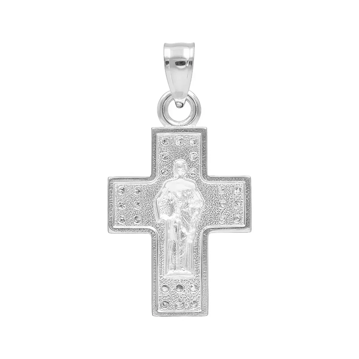Dije Cruz San Judas Plata .925 con Zirconia - Imagen 2