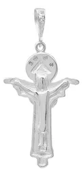 Dije Cruz Santísima Trinidad Plata 925 Doble Halo con Zirconia - Imagen 2