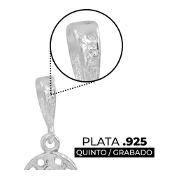 Dije Cruz Santísima Trinidad Plata 925 Doble Halo con Zirconia - Imagen 3